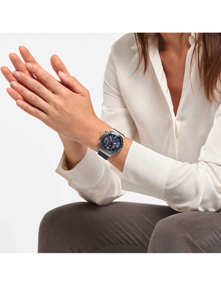 Swatch Watch - Irony - Blue Grid - Chronograph - Blue - 43mm - YVS454