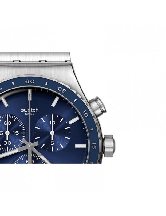 Orologio Swatch - Cobalt Lagoon - Cronografo - Silver-43mm-Blu-YVS496G