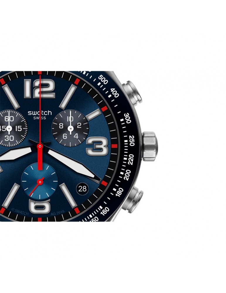Swatch Watch - Irony - Blue Grid - Chronograph - Blue - 43mm - YVS454