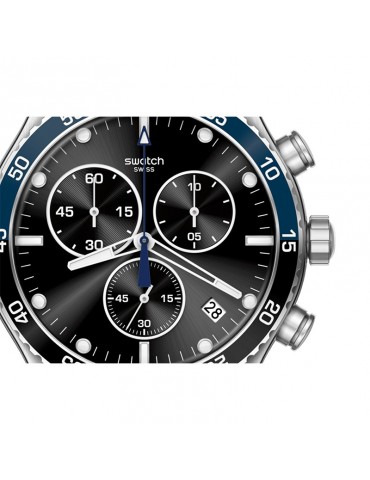 Orologio Swatch - Dark Blue Irony - Silver - 43mm - Nero - YVS507G 2