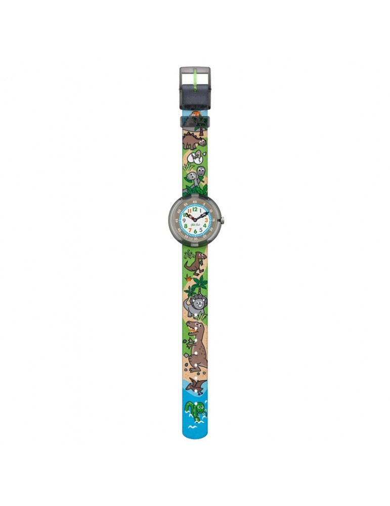 Flik Flak Watch Sauruses Return 32mm Green Dinosaurs-FBNP048