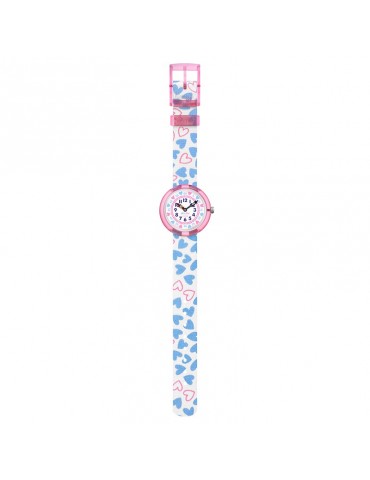 Orologio Flik Flak - Color Crush - Bianco - 32mm - Rosa -Cuori-FBNP192 2