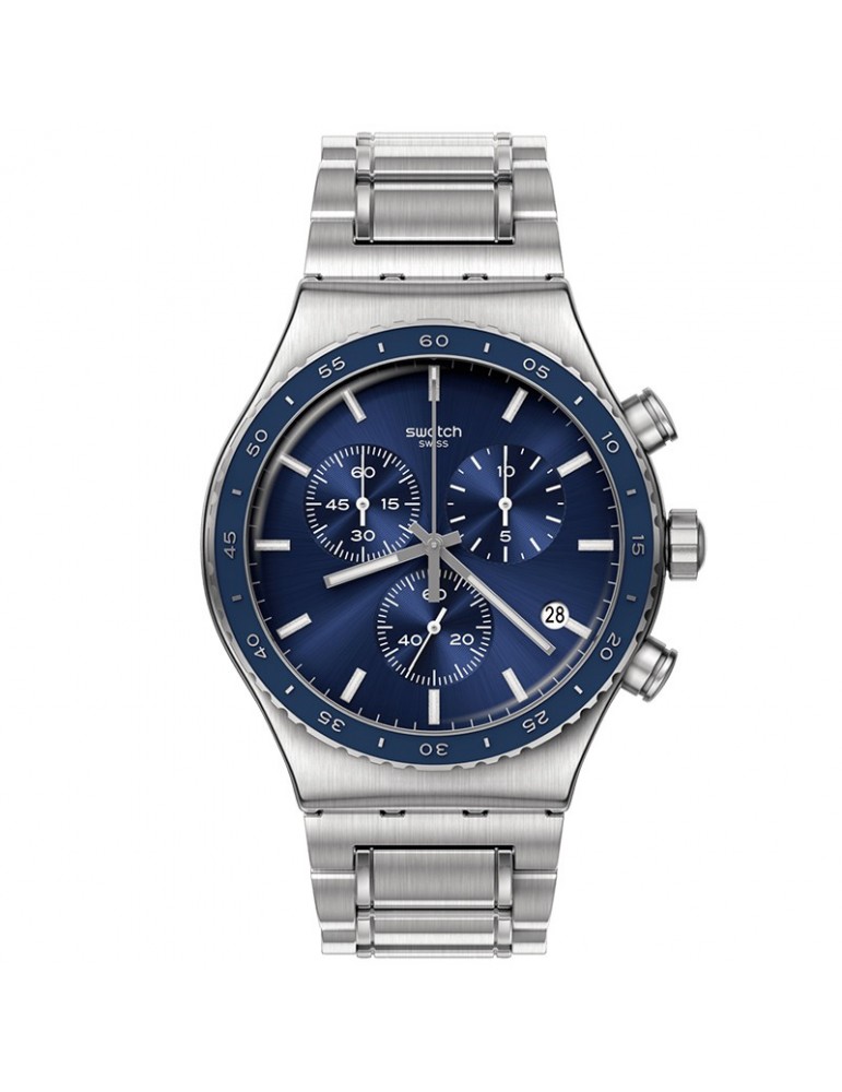 Orologio Swatch - Cobalt Lagoon - Cronografo - Silver-43mm-Blu-YVS496G