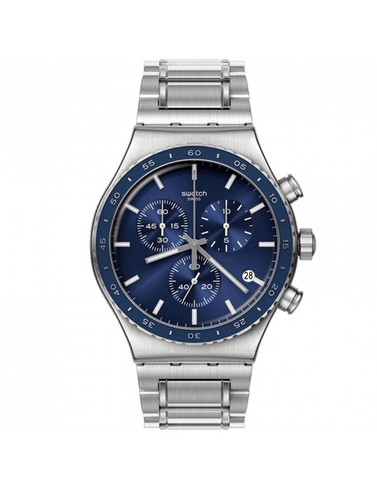 Orologio Swatch - Cobalt Lagoon - Cronografo - Silver-43mm-Blu-YVS496G