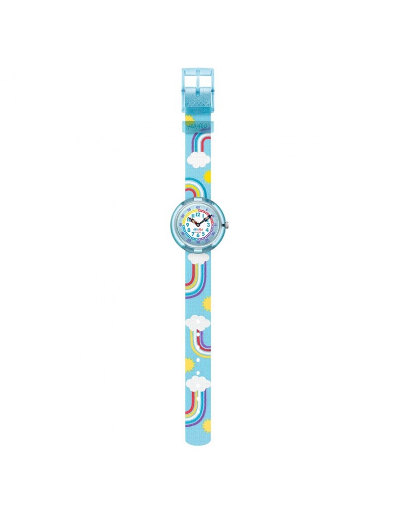 Flik Flak Watch - Rainbow Dreams - Sky Blue -32mm-Rainbow-FBNP194