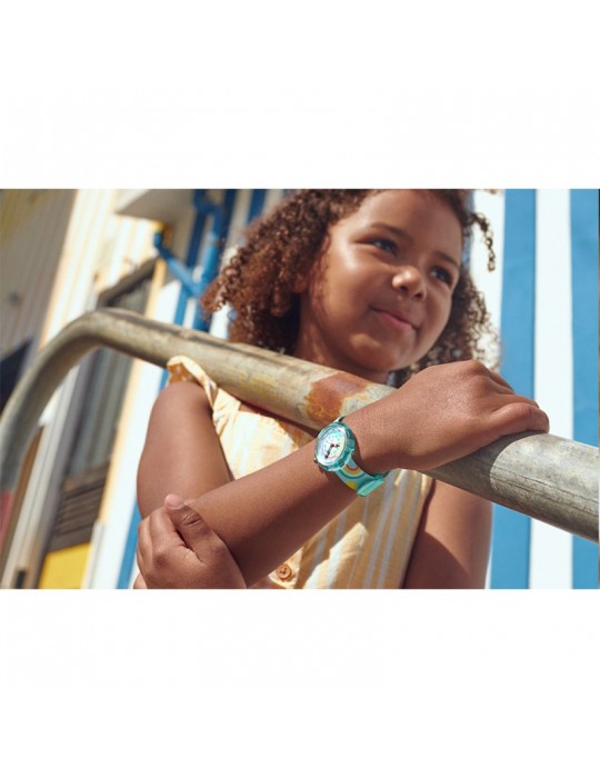 Flik Flak Watch - Rainbow Dreams - Sky Blue -32mm-Rainbow-FBNP194