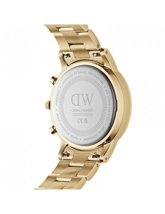 Daniel Wellington Watch -Iconic Link-Onyx-Gold-42mm-Black-DW00100641