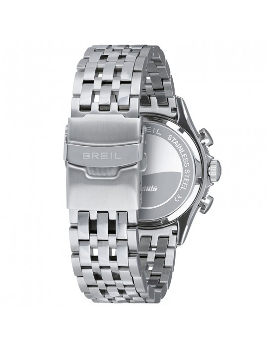 Breil Men's Watch - Manta 1970 - Solar - Silver-44mm-Black-TW2009