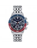 Breil Watch - Manta 1970 - Solar - Silver - 44mm - Red-Blue-TW2010