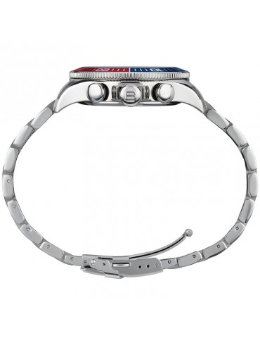 Breil Watch - Manta 1970 - Solar - Silver - 44mm - Red-Blue-TW2010 2