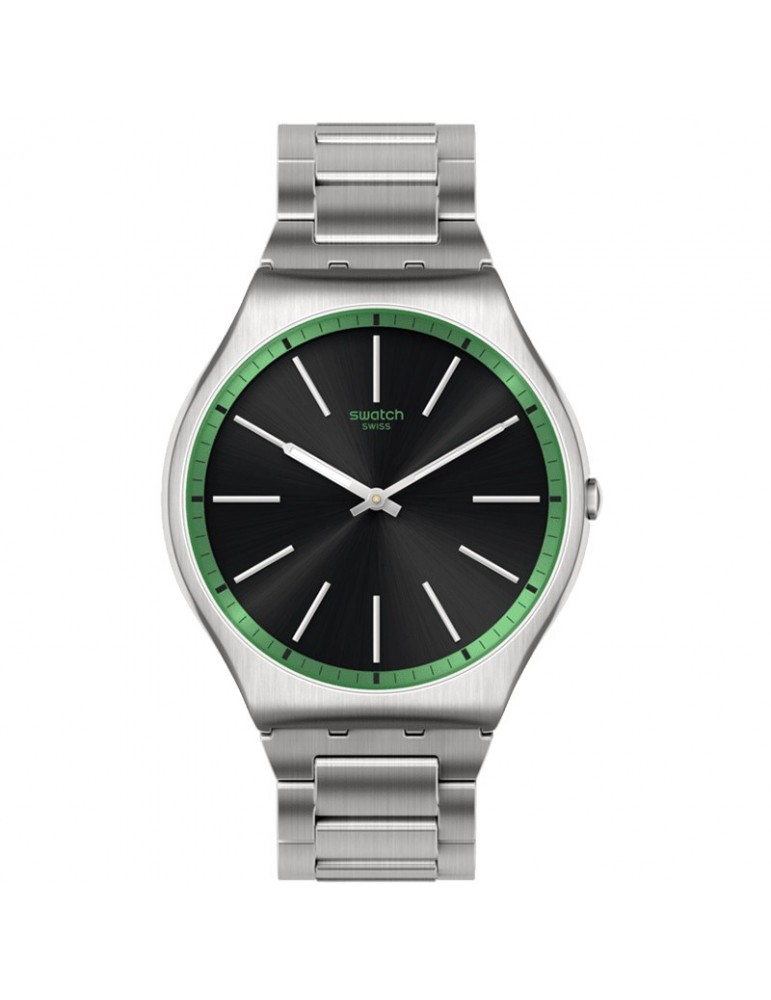 Orologio Swatch - Green Graphite - Silver - 42mm -Nero-Verde-SS07S128G