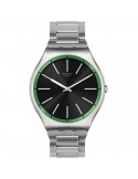 Swatch Watch - Green Graphite - Silver - 42mm - Black-Green-SS07S128G