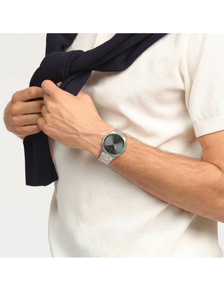 Orologio Swatch - Green Graphite - Silver - 42mm -Nero-Verde-SS07S128G