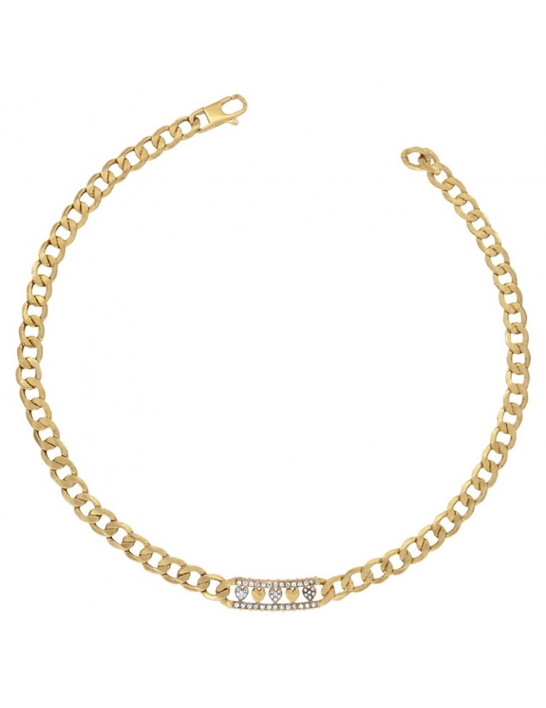 Rue Des Mille Woman's Necklace - Groumette Rebelle Chain with Hearts - 0