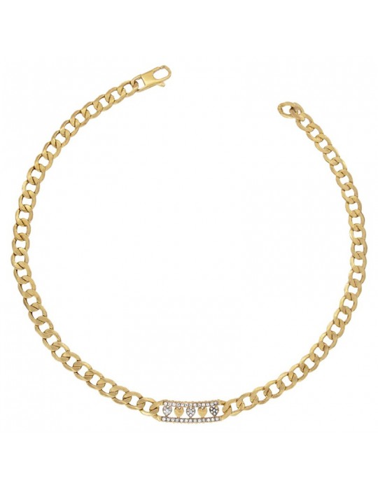 Rue Des Mille Woman's Necklace - Groumette Rebelle Chain with Hearts - 0