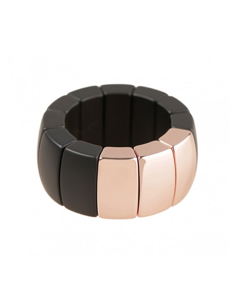 Anello Roberto Demeglio - Aura Special Edition - Ceramica Rosa - Nera - AU97R3N