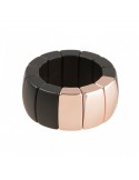 Roberto Demeglio Woman's Ring - Aura Special Edition in Pink Gold and Glossy Black Ceramic - 0