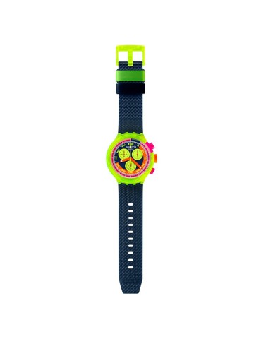 Swatch Watch - Neon to The Max -Chronograph-Yellow-47mm-Blue-SB06J100 2