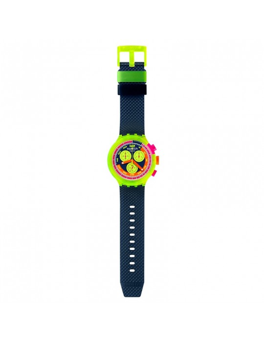 Orologio Swatch - Neon to The Max -Cronografo-Giallo-47mm-Blu-SB06J100