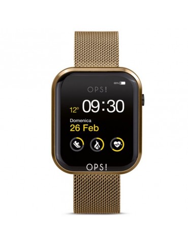 Smartwatch Oops! - Call - Multifunction - Milan Jersey - Gold -OPSSW16