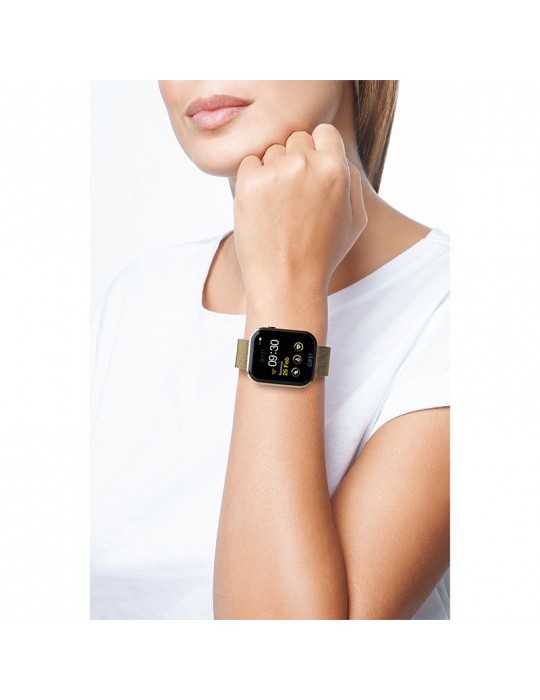 Smartwatch Oops! - Call - Multifunction - Milan Jersey - Gold -OPSSW16
