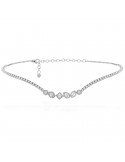 Buonocore Necklace - Swing Tennis in 18K White Gold with Natural Diamonds - 0
