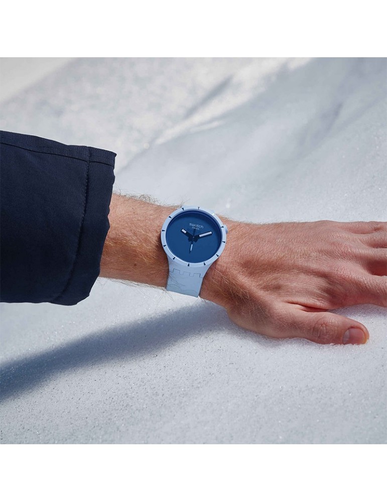 Orologio Swatch - Big Bold Bioceramic Arctic - Blu - 47mm - SB03N102