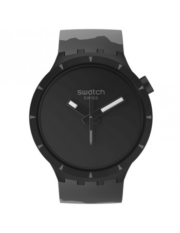 Swatch Watch - Big Bold Bioceramic Basalt - Black - 47mm - SB03B110