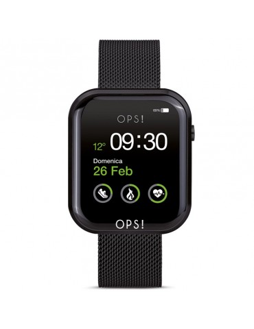 Smartwatch Oops! - Call - Multifunction - Milano Jersey - Black-OPSSW19
