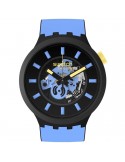 Orologio Swatch - Monthly Drops - Travel By Day-Nero-47mm-Blu-SB03B108