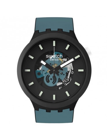 Swatch Watch - Night Trip - Black - 47mm - Dark Blue - SB03B107
