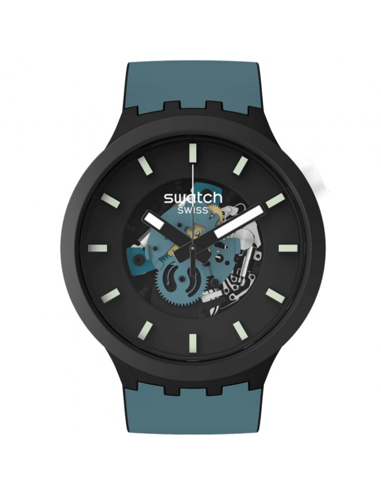Swatch Watch - Night Trip - Black - 47mm - Dark Blue - SB03B107