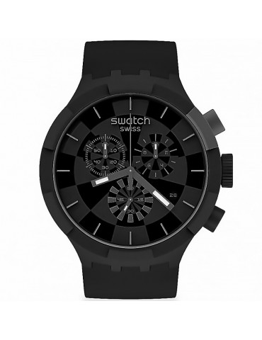Swatch Watch - Checkpoint Black - Chronograph - 47mm - Black-SB02B400