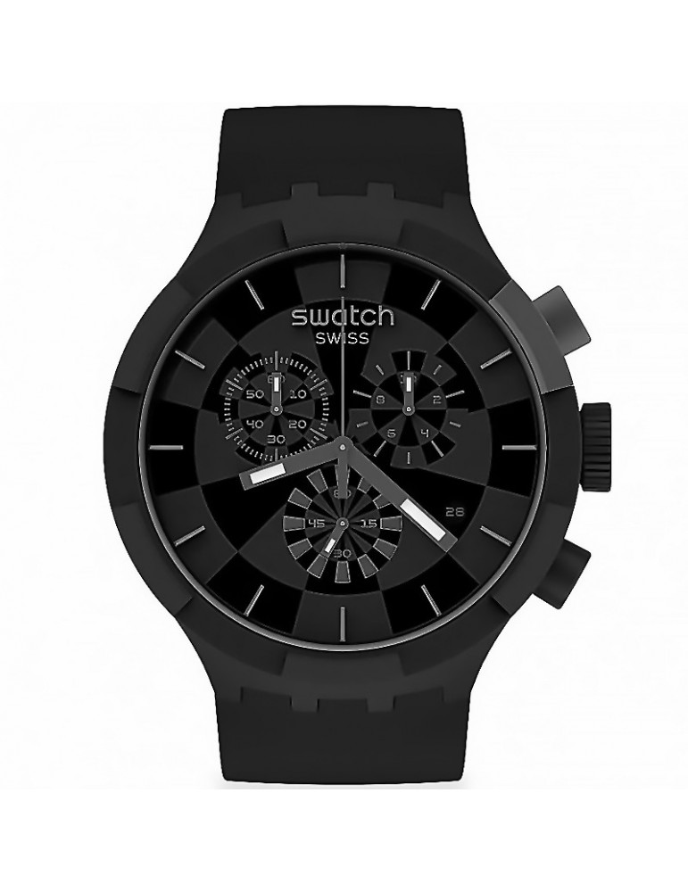 Swatch Watch - Checkpoint Black - Chronograph - 47mm - Black-SB02B400