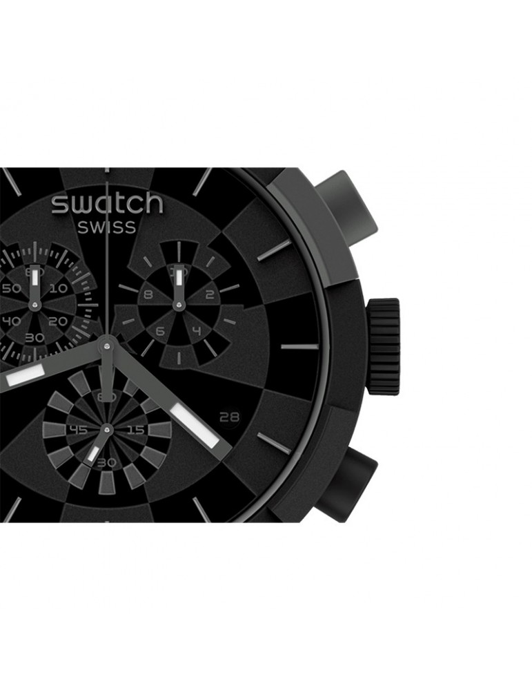 Orologio Swatch - Checkpoint Black - Cronografo -  47mm -Nero-SB02B400