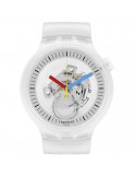 Swatch Watch - Clearly Bold - Transparent -47mm-Colored Hands-SB01K100
