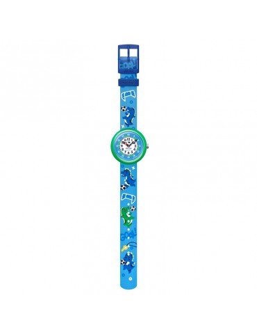 Flik Flak Watch - Soccerozaurus - Blue - 32mm - Dinosaurs - FBNP209 2