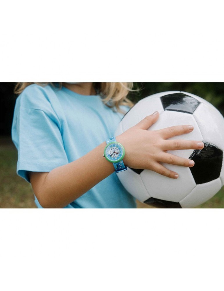 Flik Flak Watch - Soccerozaurus - Blue - 32mm - Dinosaurs - FBNP209
