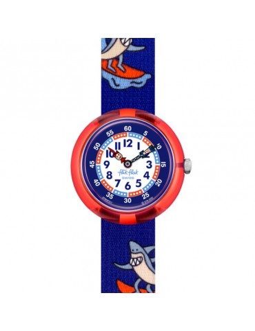 Flik Flak Watch - Sport Lovers - Yeew - Red - 32mm-Sharks-FBNP211