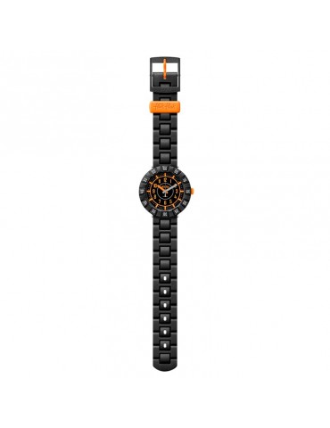 Orologio Flik Flak - Futuristic - Catch U -Nero-37mm-Arancione-FCSP093 2