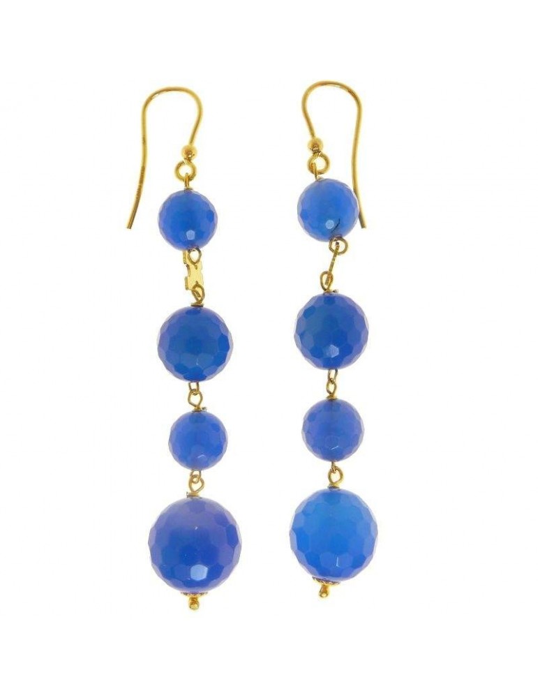 Orecchini Rajola da Donna - Lipari - Pendenti - Agata Blu - 4516415