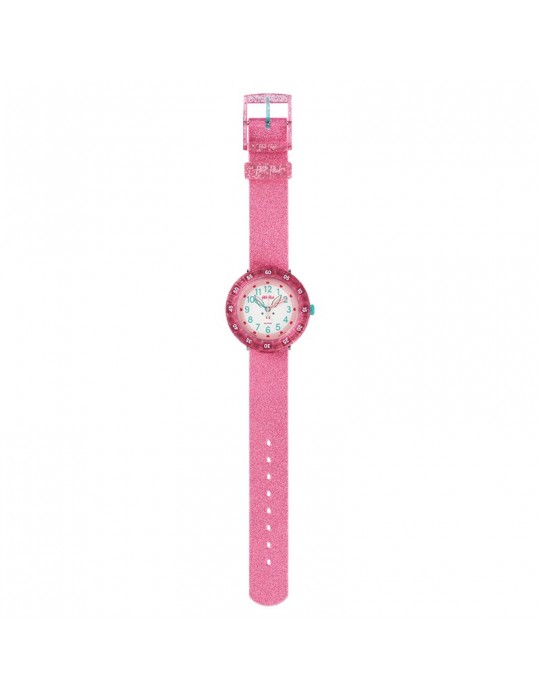 Flik Flak Watch - Bunnyaxus - 37mm - Pink Glitter - FCSP095