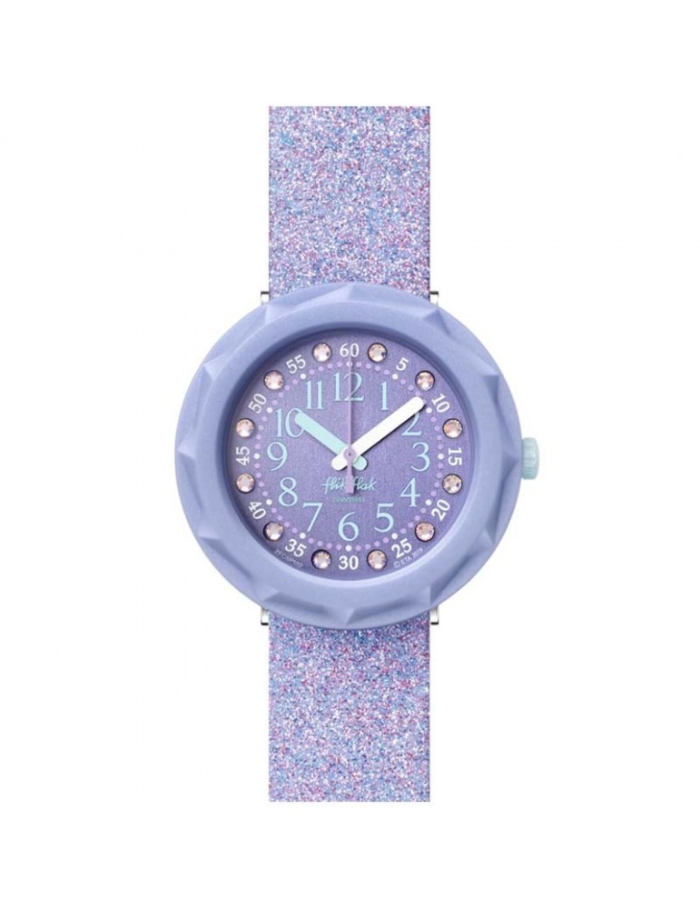Orologio Flik Flak -Shine Bright-Lilaxus-Viola-Glitterato-37mm-FCSP102