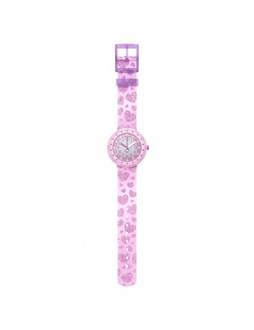 Flik Flak Watch - Lovaxus - Pink - 37mm - Glitter Hearts -FCSP115 2