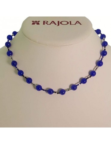 Rajola Necklace - Cecilia - Choker - Blue Jade - Blue Spinels-546879C