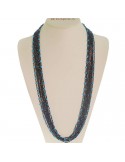 Rajola Women's Necklace - Long Multi-strand Waltz with Blue Spinel and Turquoise Paste - 0