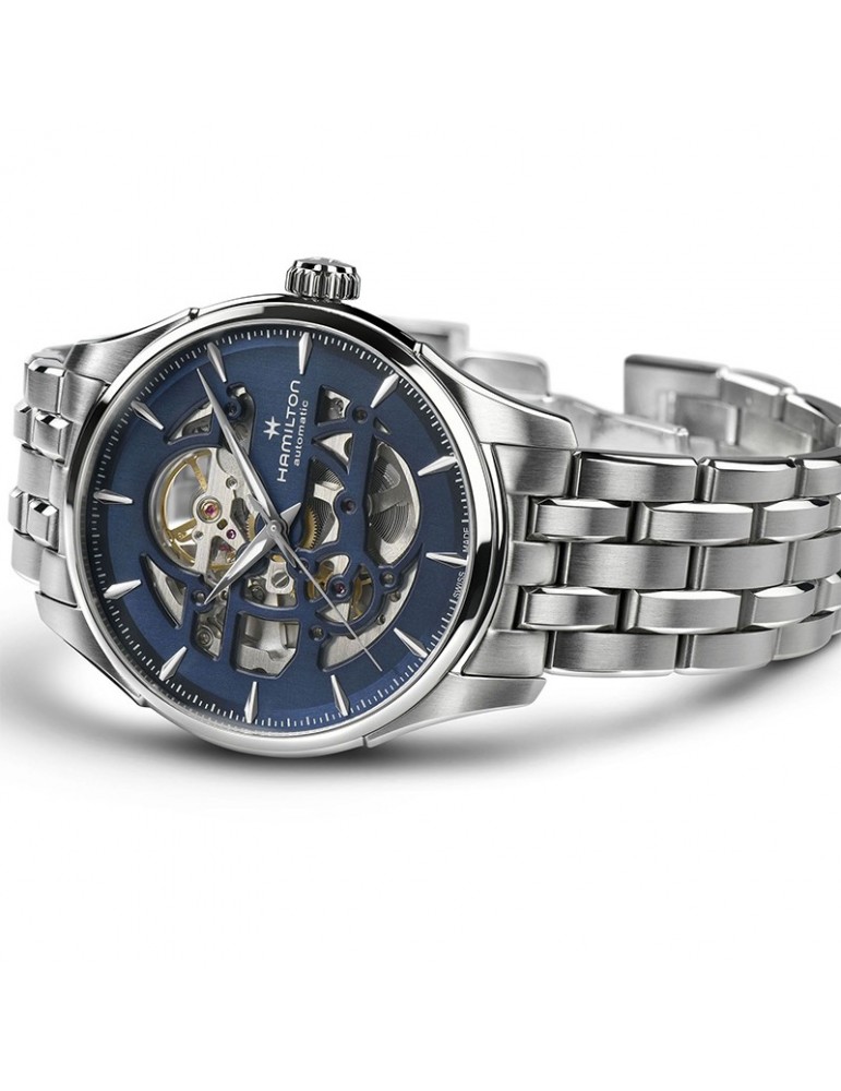 Orologio Hamilton Uomo - Jazzmaster Skeleton Automatico 40mm Blu - H42535141