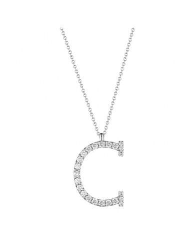 Collana Buonocore - You Are 2.0 - Oro - Lettera C - Diamanti 0,48 ct - 440C-C-DW