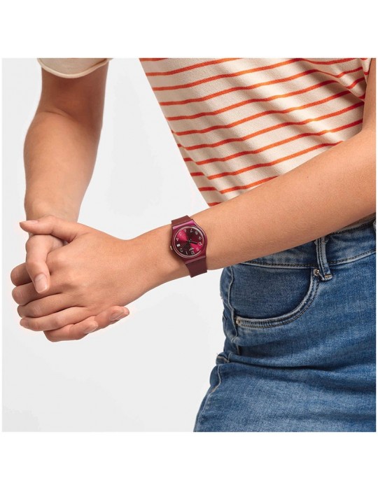 Orologio Swatch - Worldhood - Redbaya - 34mm - Rosso Bordeaux - GR405