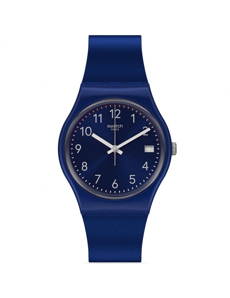 Swatch Watch - Silver in Blue - Time and Date - 34mm - Blue - GN416
